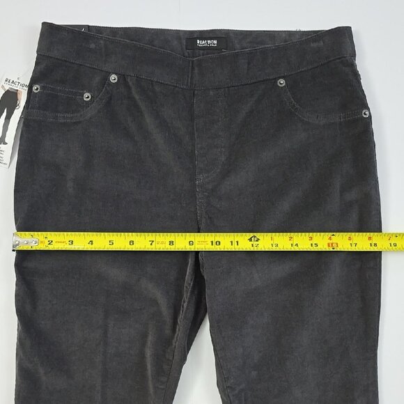 Kenneth Cole Reaction Women's Corduroy Pants Charcoal Grey Stretch Size 8 - Picture 14 of 15
